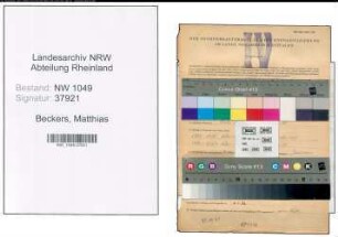 Entnazifizierung Matthias Beckers , geb. 18.02.1909 (Arbeiter)