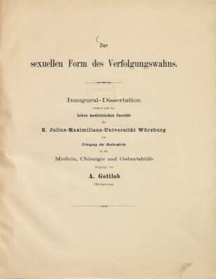 Zur sexuellen Form des Verfolgungswahns