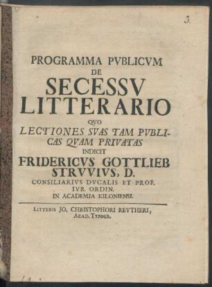 Programma Pvblicvm De Secessv Litterario