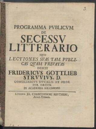 Programma Pvblicvm De Secessv Litterario