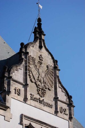 Giebel am Landratsamt mit preußischem Adler