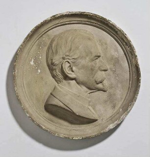 Reliefbildnis Georg Konrad Rothbart (1817-1896), Medaillon für die Ausstattung eines Sitzungszimmers in der Coburger Baugewerksschule