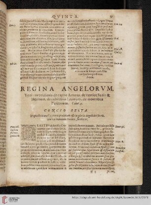 Regina Angelorum. Concio Sexta