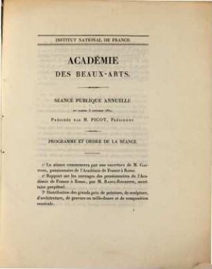 Séance publique annuelle. 1850