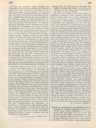 390-392 [Rezension] Jahrbuch der Gesellschaft für die Geschichte des Protestantismus im Ehemaligen und im Neuen Österreich ; 59.1938
