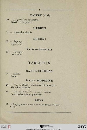 Tableaux (Nr. 24-30)