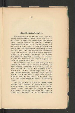 Krankengeschichten.