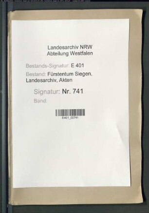 Schatzungsregister des Amts Hilchenbach