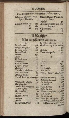 II. Register Aller angeführten Autorum.