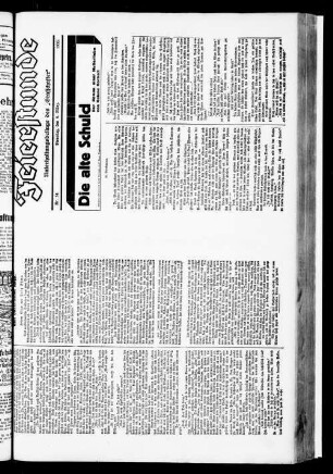 Die Feierstunde. 1919-1939