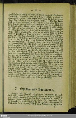 7. Lehrplan und Hausordnung