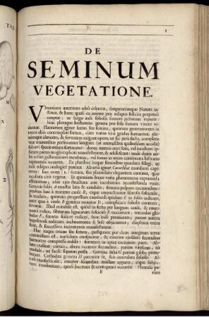 De Seminum Vegetatione.