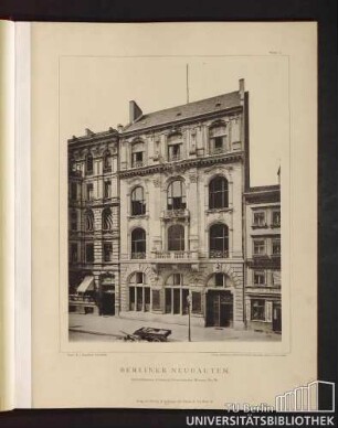 Tafel 1. Geschäftshaus (Pschorr) Französische Strasse No. 51