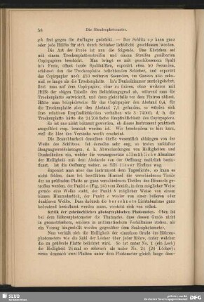 Kritik der gebräuchlichen photographischen Photometer