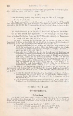 Fünfter Abschnitt. Dienstbarkeiten