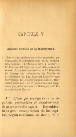 Capítulo V. Algunos detalles de la insurrección