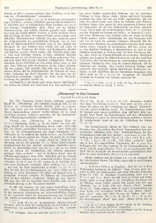 833-838 "Offenbarung" im Alten Testament