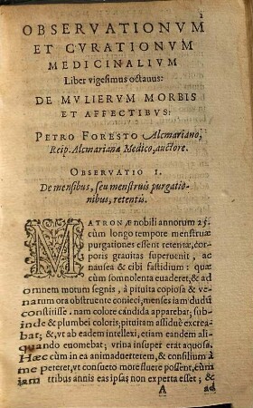 Observationum & curationum medicinalium liber ..., Liber 28