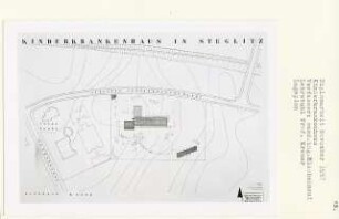 Kinderkrankenhaus, Berlin-Steglitz (Diplomarbeit bei Willy Kreuer): Lageplan 1:500