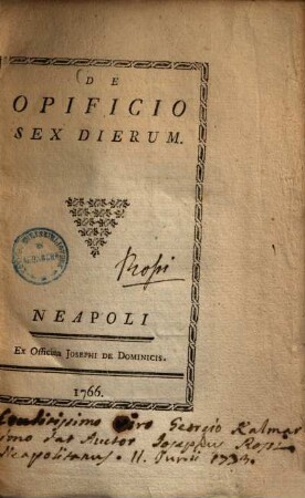 De Opificio Sex Dierum