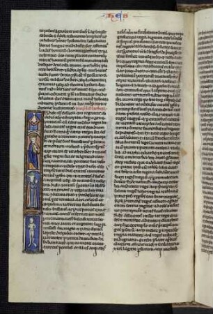 Hsitorisierte Initiale (Buch Esther): I(n diebus assueri): Esther bittet König Ahasverus für das Leben ihres bedrohten Volkes