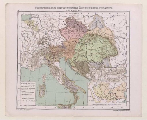 Territoriale Entwicklung Österreich-Ungarn's in der neueren Zeit.