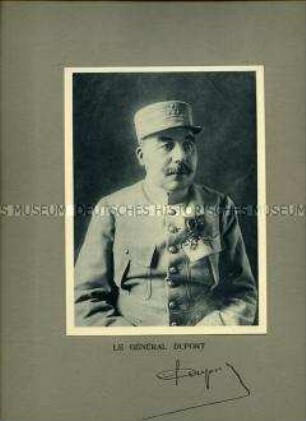 Uniformdarstellung, Porträtfoto, Pierre Georges Duport in Generalsuniform, Frankreich, 1918/1923 .
