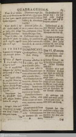 Dominica VI. Quadragesimae : Epistol. Philip. 2