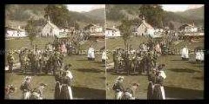 Prozessionszug mit Musikkapelle, Ehrwald