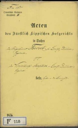 Frevert, Riepertürmer gegen Stadt Lemgo - Hude