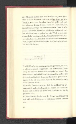 An Herder Hamburg, den 25. Mai 1770