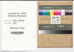 Entnazifizierung Franz Mischke , geb. 04.10.1898 ()