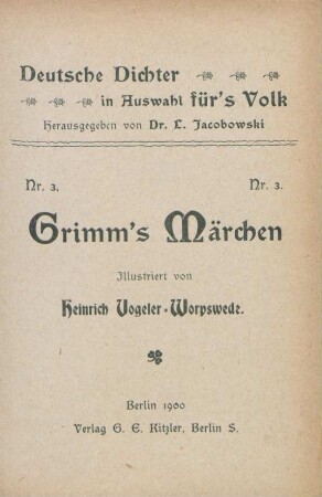 Nr. 3: Grimm's Märchen