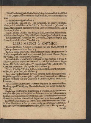 Libri Medici & Chymici.