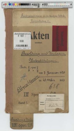 Besoldung und Zulagen: Unterstützungen