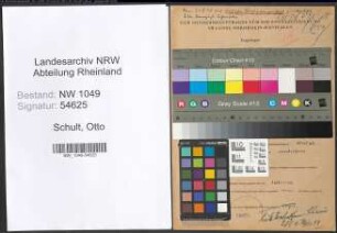 Entnazifizierung Otto Schult , geb. 13.02.1906 (Verwaltungsangestellter)