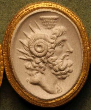 Profilkopf des Jupiter Serapis Ammon (Daktyliothek, Erstes Mythologisches Tausend)