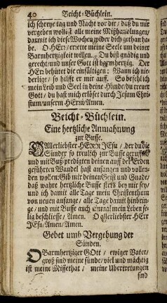Beicht-Büchlein.