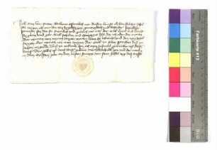 Götz von Stetten: Schadloshaltung; Siegel: Götz von Stetten.