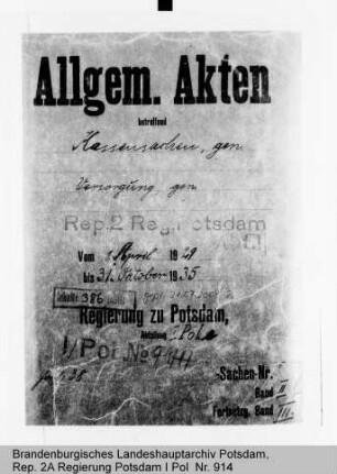 Personalangelegenheiten der Polizeibeamten, insbesondere ihre Versorgung. Allgemeines