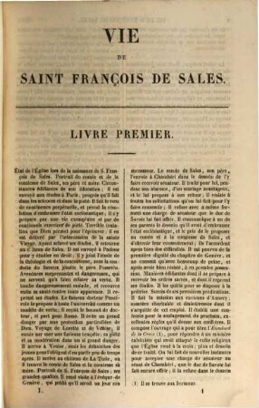 Oeuvres complètes de Saint François de Sales, évêque et prince de Genève, 1