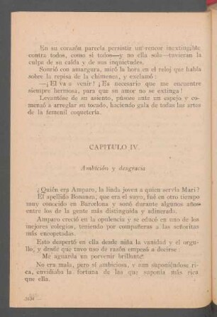 Capítulo IV - Ambición y desgracia