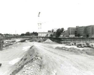 Dresden-Altstadt, Ammonstraße/Freiberger Straße. Baustelle "World Trade Center"