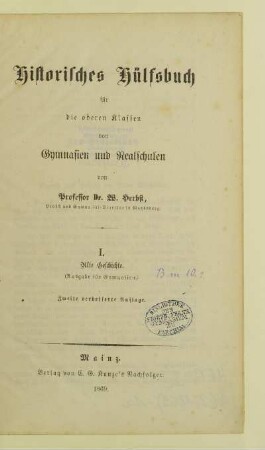 1: Alte Geschichte