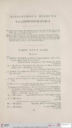 First day´s sale (Nr. 1 - 255)