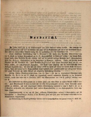 Jahresbericht über die Königliche Studienanstalt zu Hof : für das Schuljahr .... 1857/58 (1858)