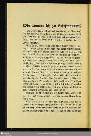 Wie komme ich zu Briefmarken?