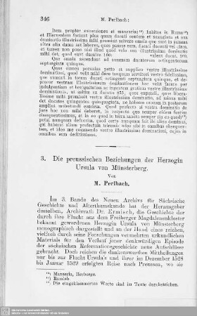 3. Die preussischen Beziehungen der Herzogin Ursula von Münsterberg