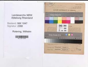 Entnazifizierung Wilhelm Rotering , geb. 21.01.1909 (Zollbeamter)