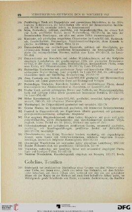 Gobelins, Textilien (Nr. 310-347)